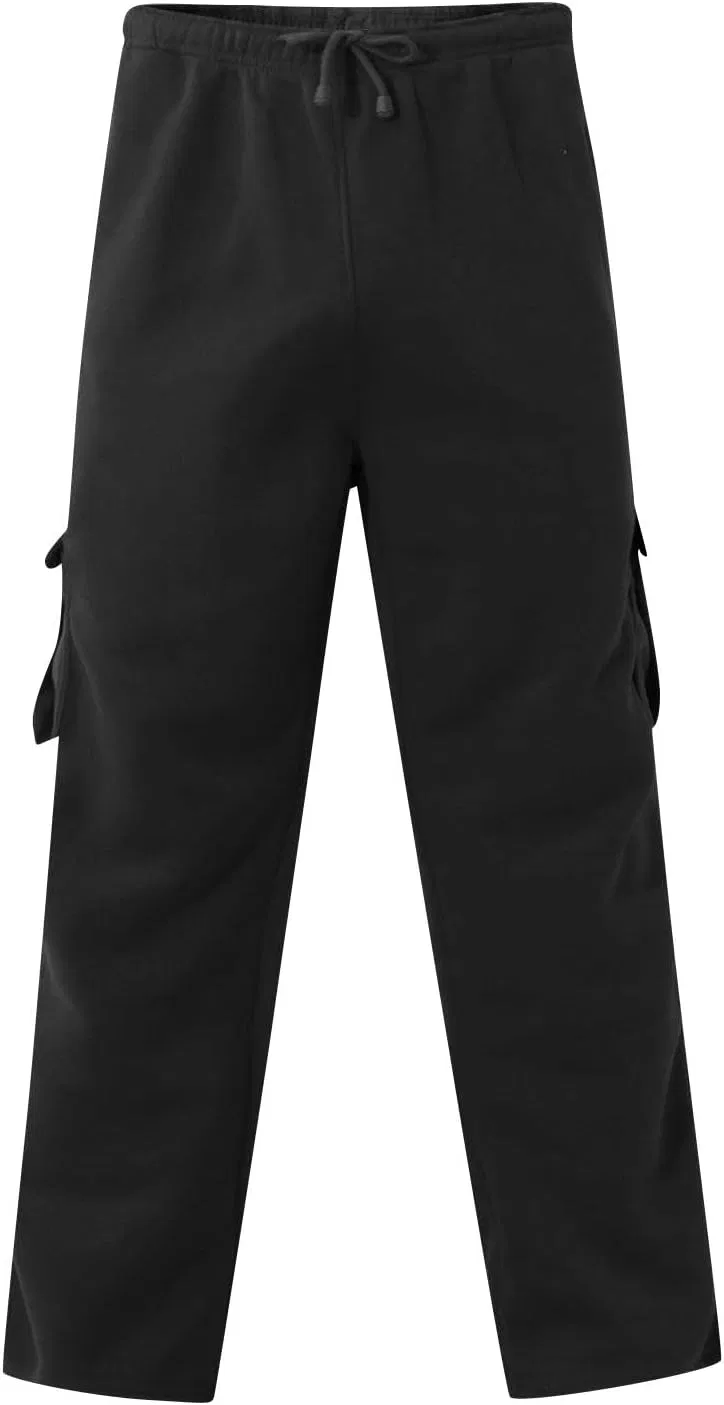 Мужские мешковатые спортивные штаны карго с эластичным поясом, Qcrdz01-Black — фото 3