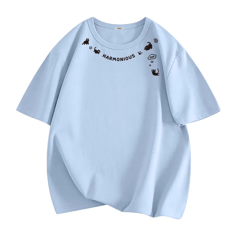 Футболка детская с круглым вырезом Heavyweight MINISO, Glacier Blue