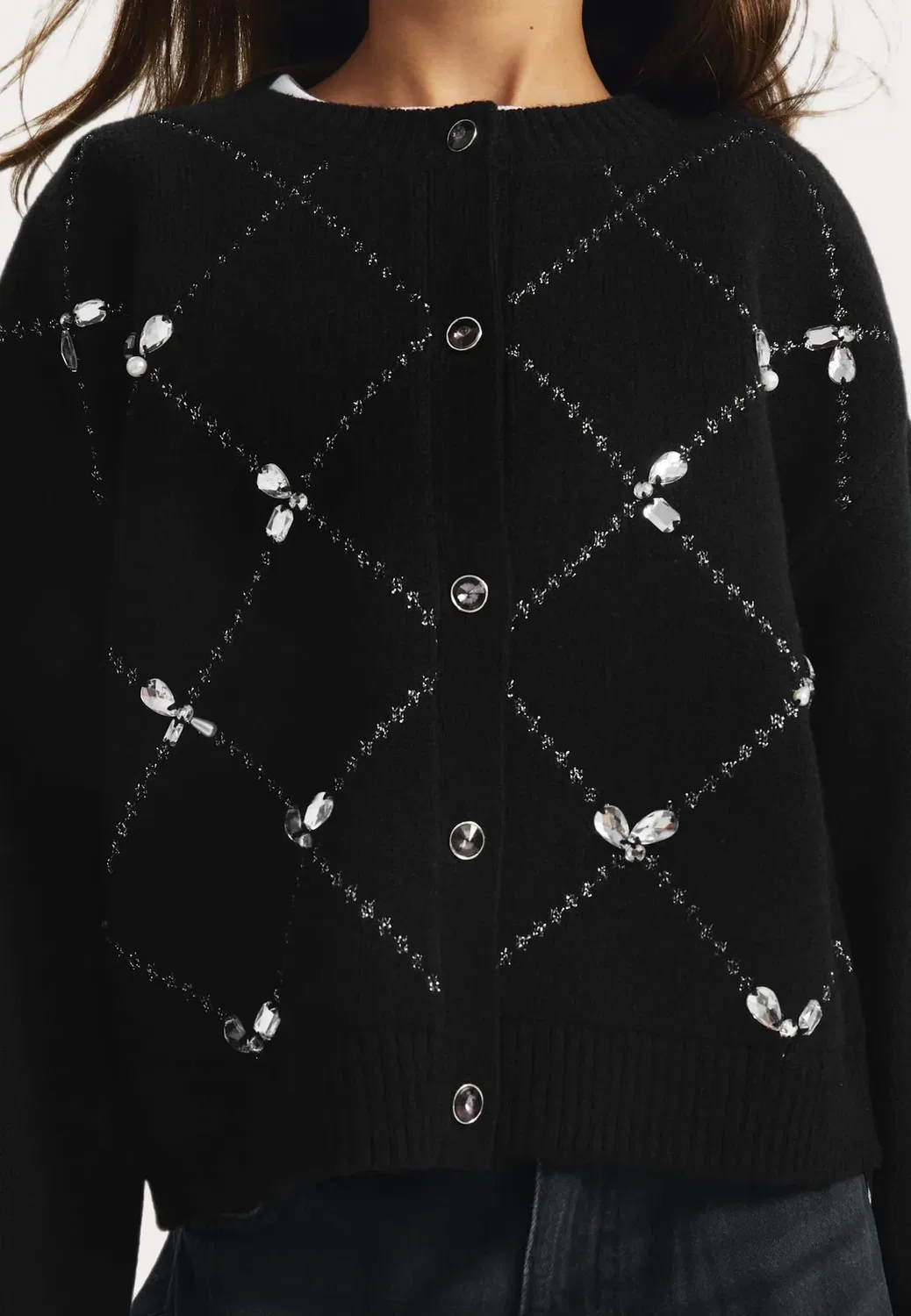 Кардиган с блестками (6-16 лет) - кардиган Marks & Spencer, Black — фото 4