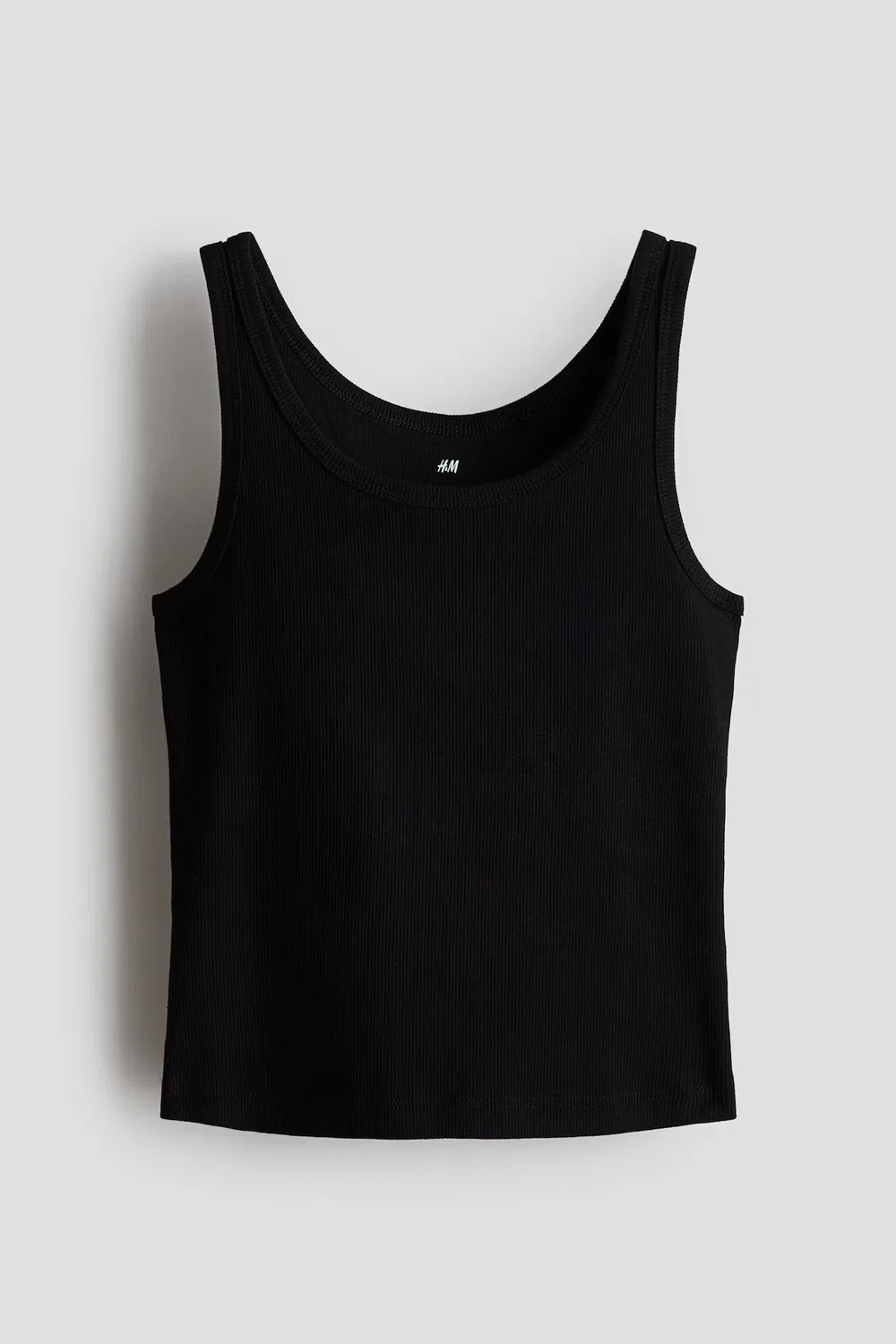 Топ из ребристого хлопка H&M, Schwarz