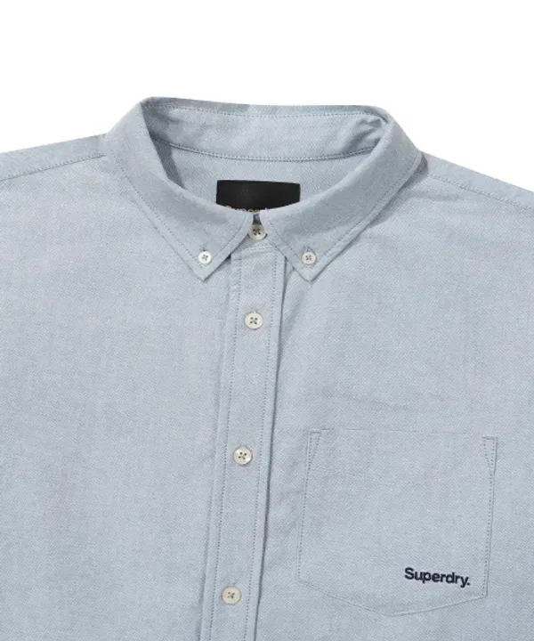 Оксфордская рубашка, регулярная посадка, Essential, Superdry, светло-голубой — фото 3