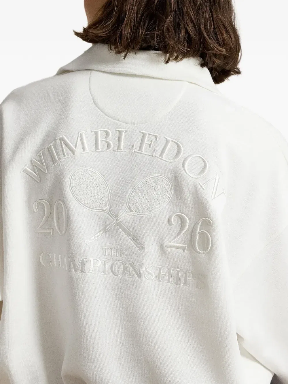 Свитер Wimbledon с вышивкой Polo Ralph Lauren, белый — фото 4