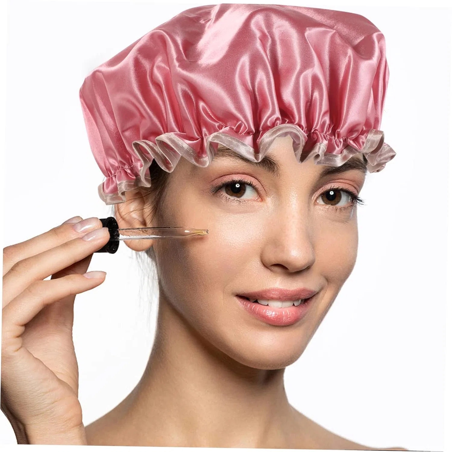 Набор шапочек для душа, Healeved, 3 шт, 24.5x24.5 см, Pink — фото 4