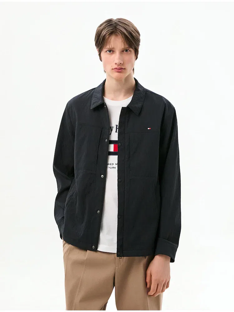 Куртка Mesh Regular Fit Shirt Jacket TOMMY HILFIGER, Navy