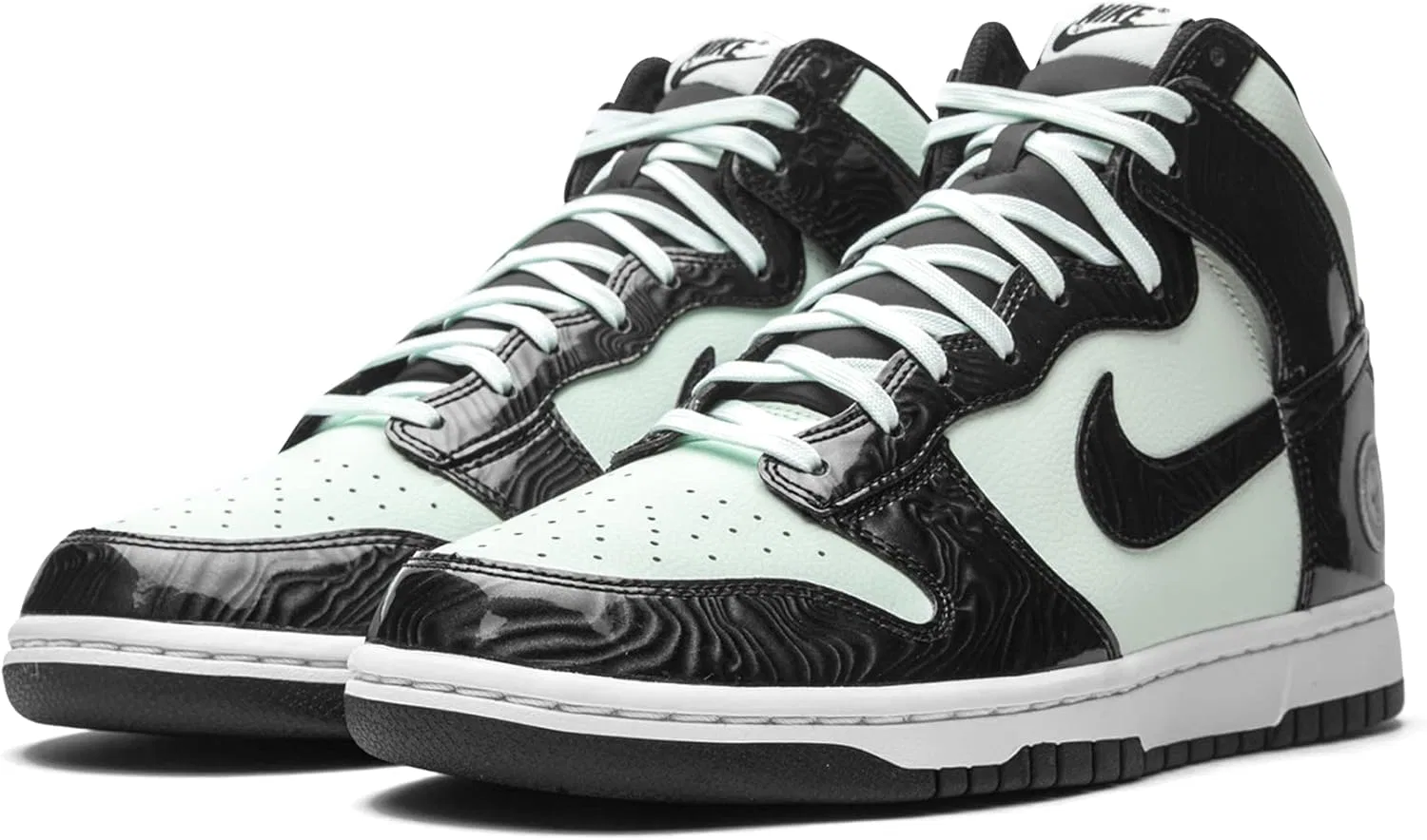 Мужские баскетбольные кроссовки Nike Dunk Hi Retro, Barely Green Black Barely Green White Black — фото 2
