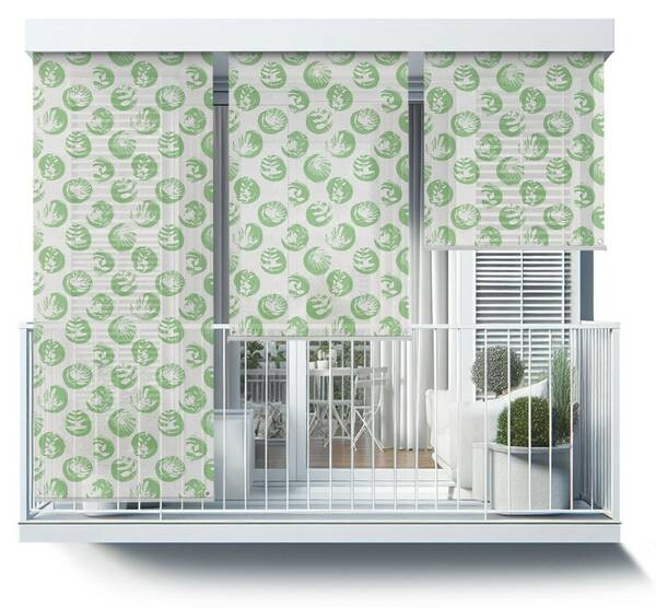 

Рулонные шторы Tulup Blätter in grünen Kreisen, 50x180x1 см, зеленый