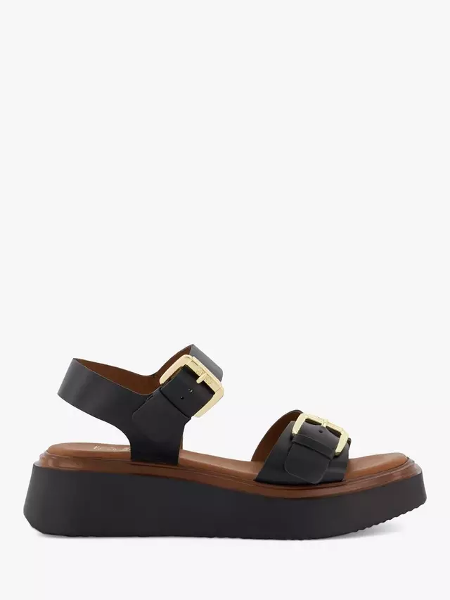 

Сандалии Dune Loells Leather Flatform, черный
