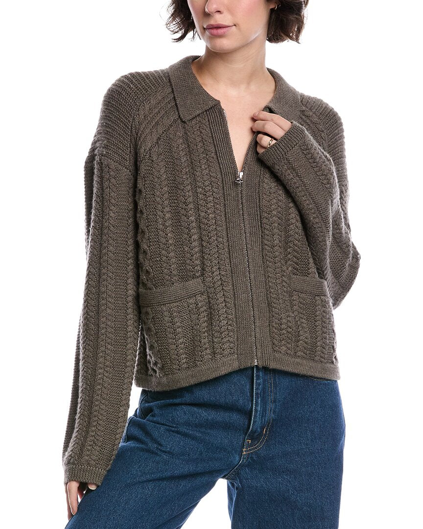 

Rag & bone Kerry Кабельный шерстяной кардиган