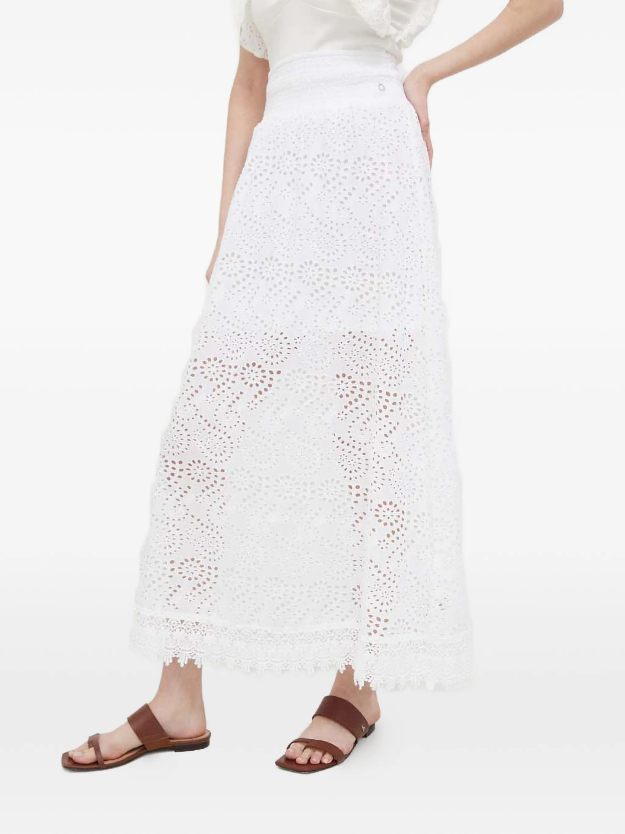 

Юбка с английской вышивкой Guess Usa, белый