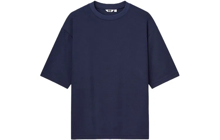 Футболка хлопковая UNIQLO темно-синяя