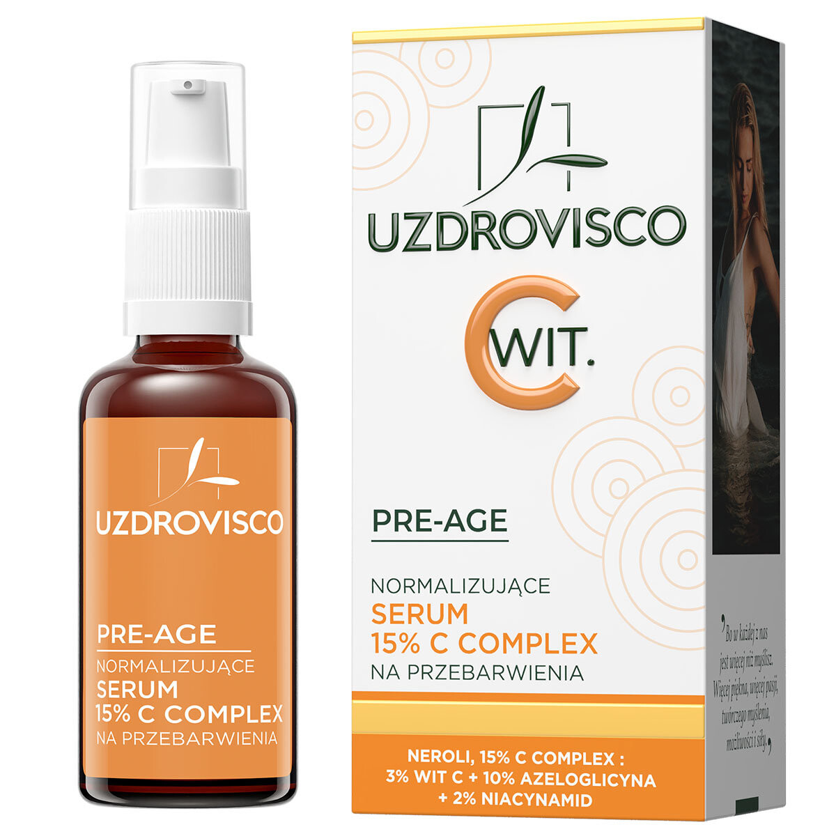 Сыворотка Uzdrovisco — PRE-AGE, нормализующий сывороточный комплекс С % от пигментных пятен, 30 мл — фото 3