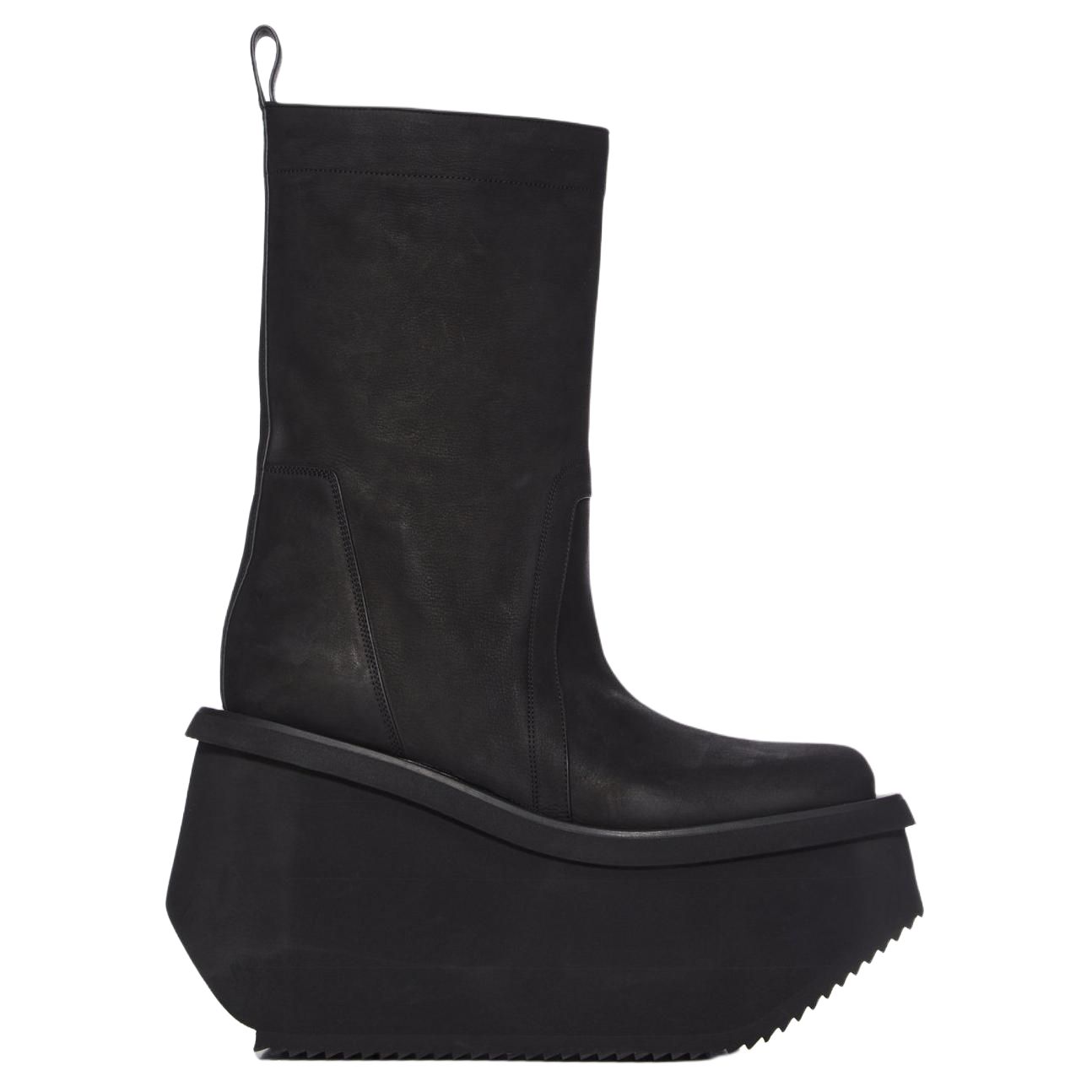 RICK OWENS Ботинки женские черные RO Concordians на каблуке 14 см — фото 3