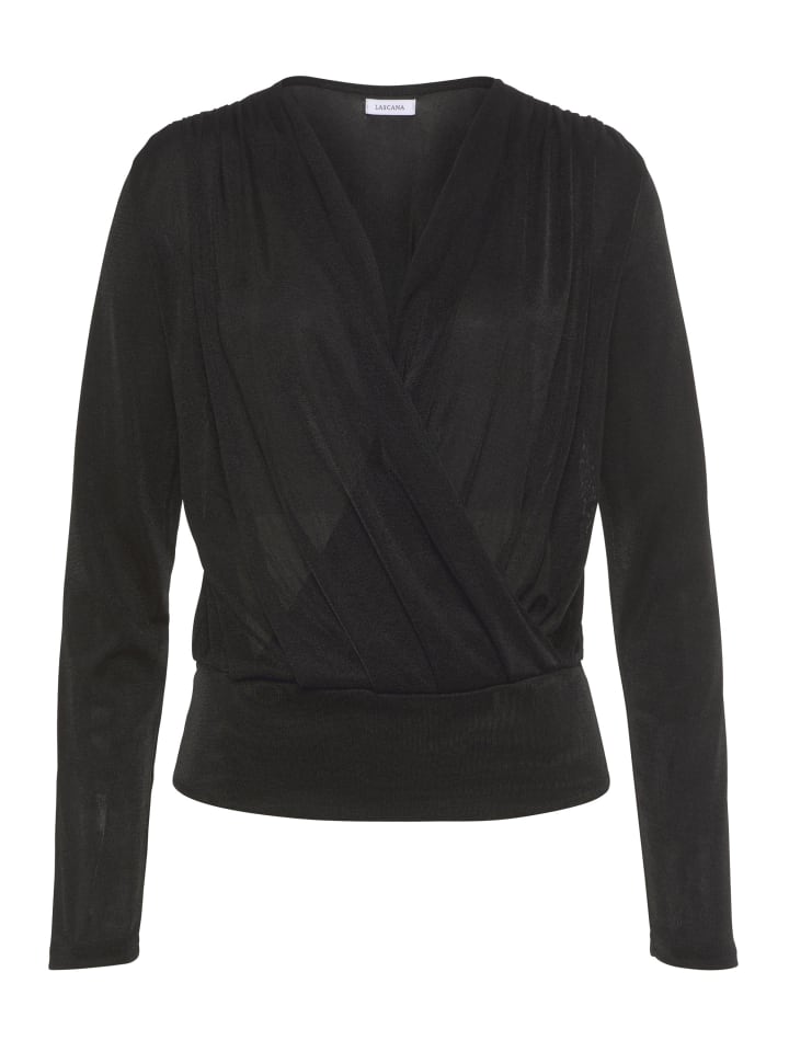 

Рубашка с длинными рукавами черного цвета LASCANA