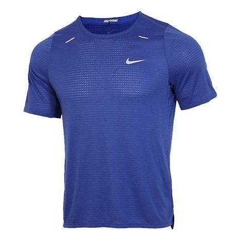 

Футболка rise 365 dri-fit running blue Nike, синий