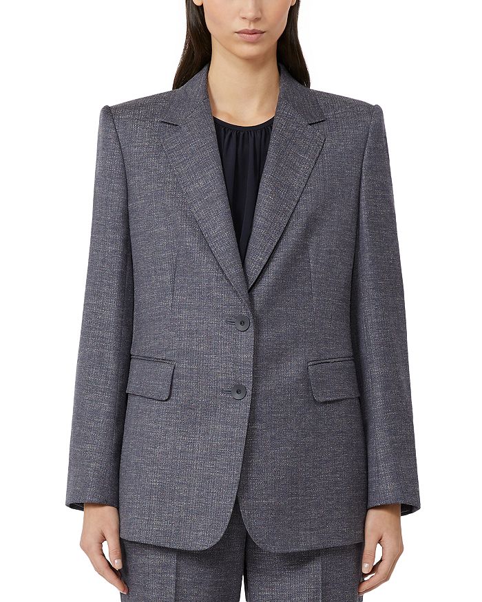 

Пиджак с вырезными лацканами Max Mara Studio, синий