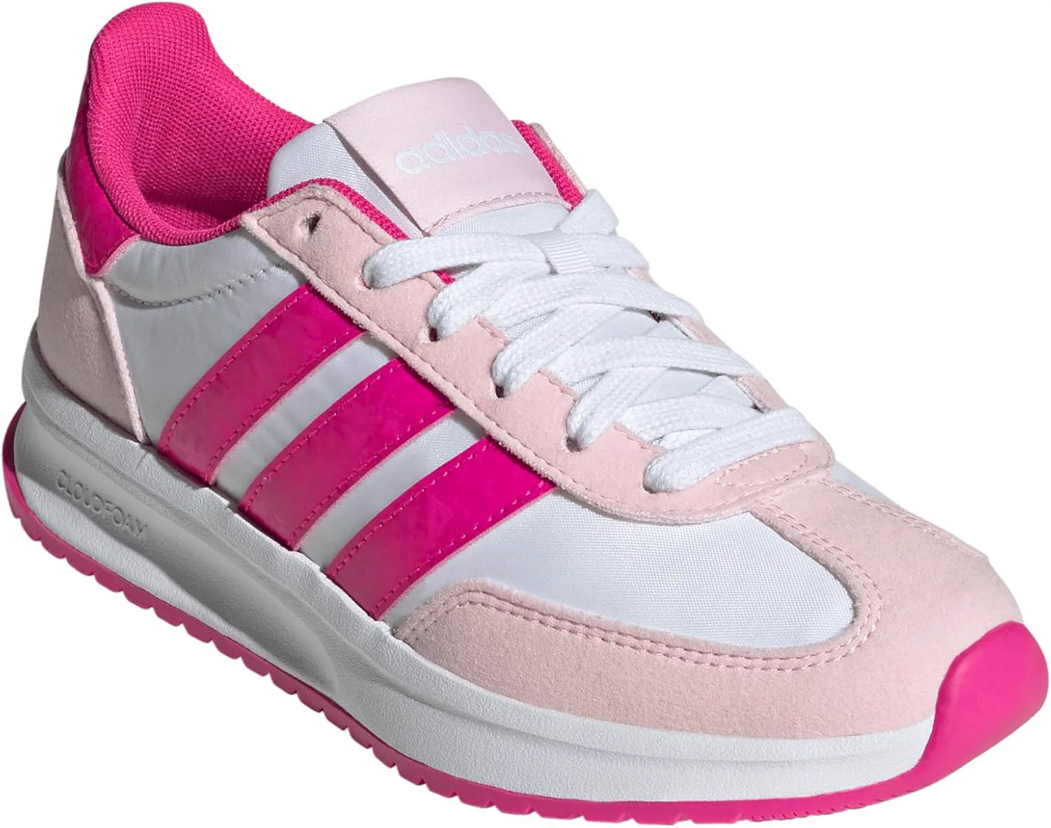 Adidas детские кроссовки Unisex Run 70s 2.0, белый/розовый — фото 2