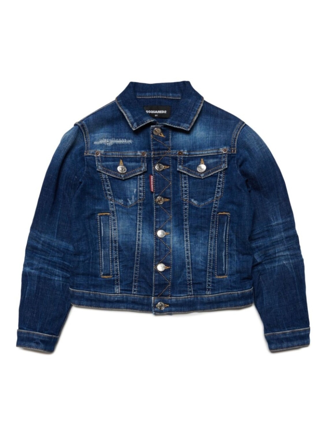 

Dsquared2 джинсовая куртка с нашивкой-логотипом, синий