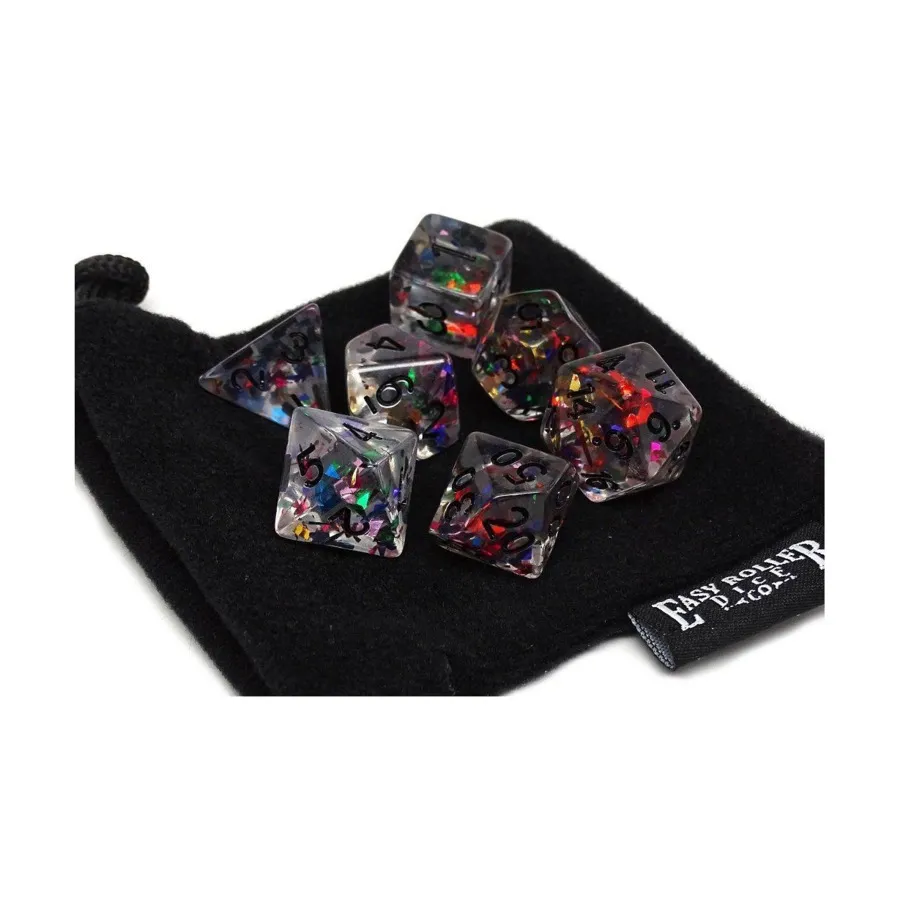 

Диско-шар с черным (7), Dice - 7 Piece Poly Sets - Assorted (Easy Roller Dice)