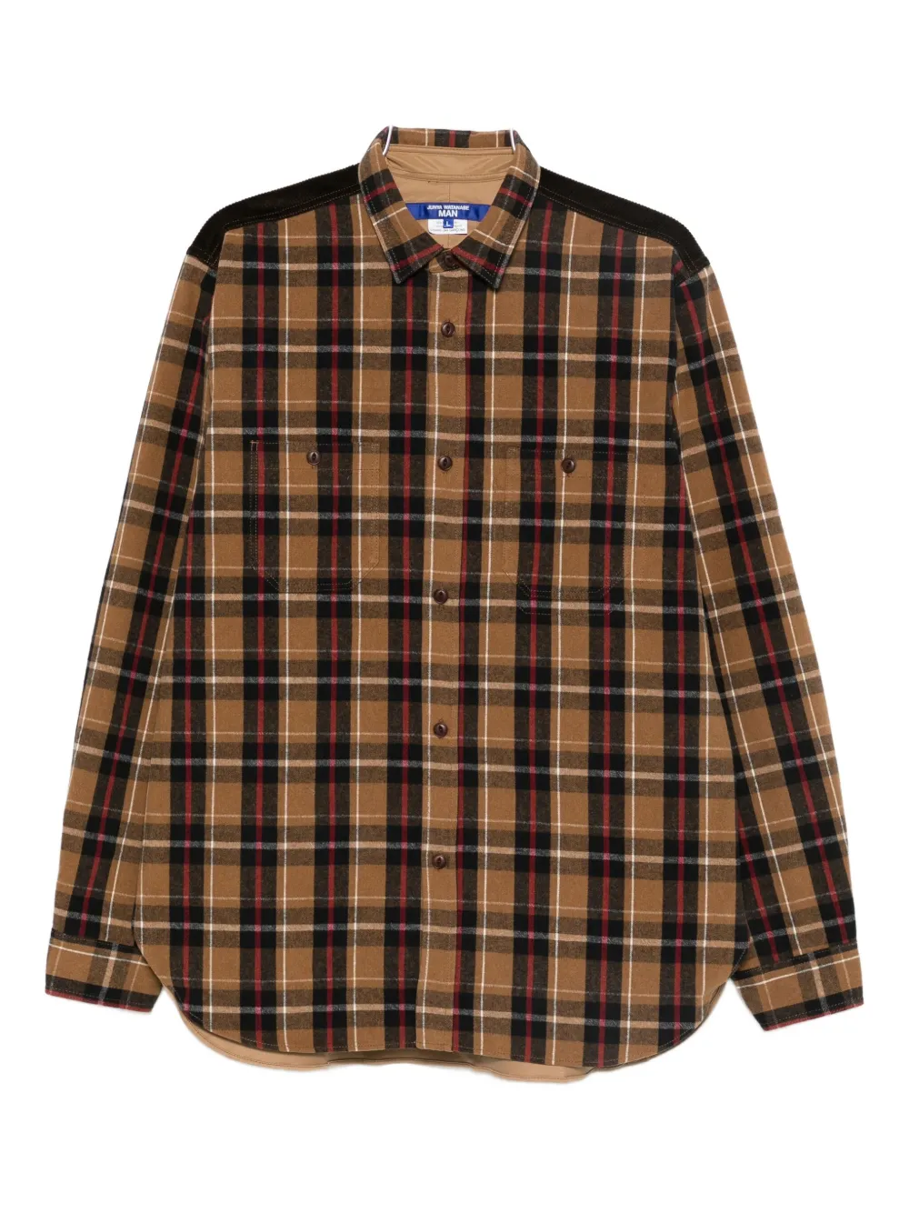 

Клетчатая рубашка Junya Watanabe Man, коричневый