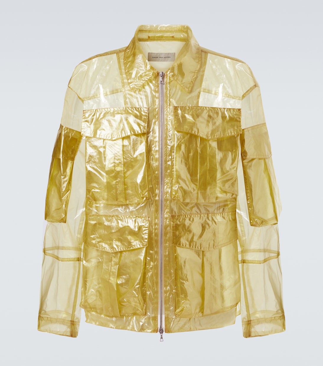 

Прозрачная техническая куртка Dries Van Noten, Lime