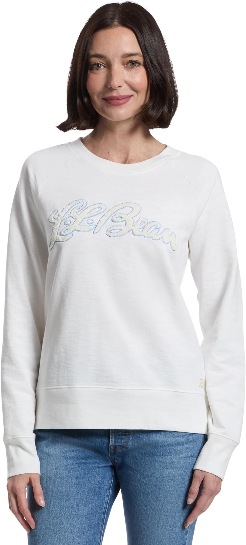 

Женская кофта Peaks Island Crewneck с логотипом L.L.Bean, White Script Logo