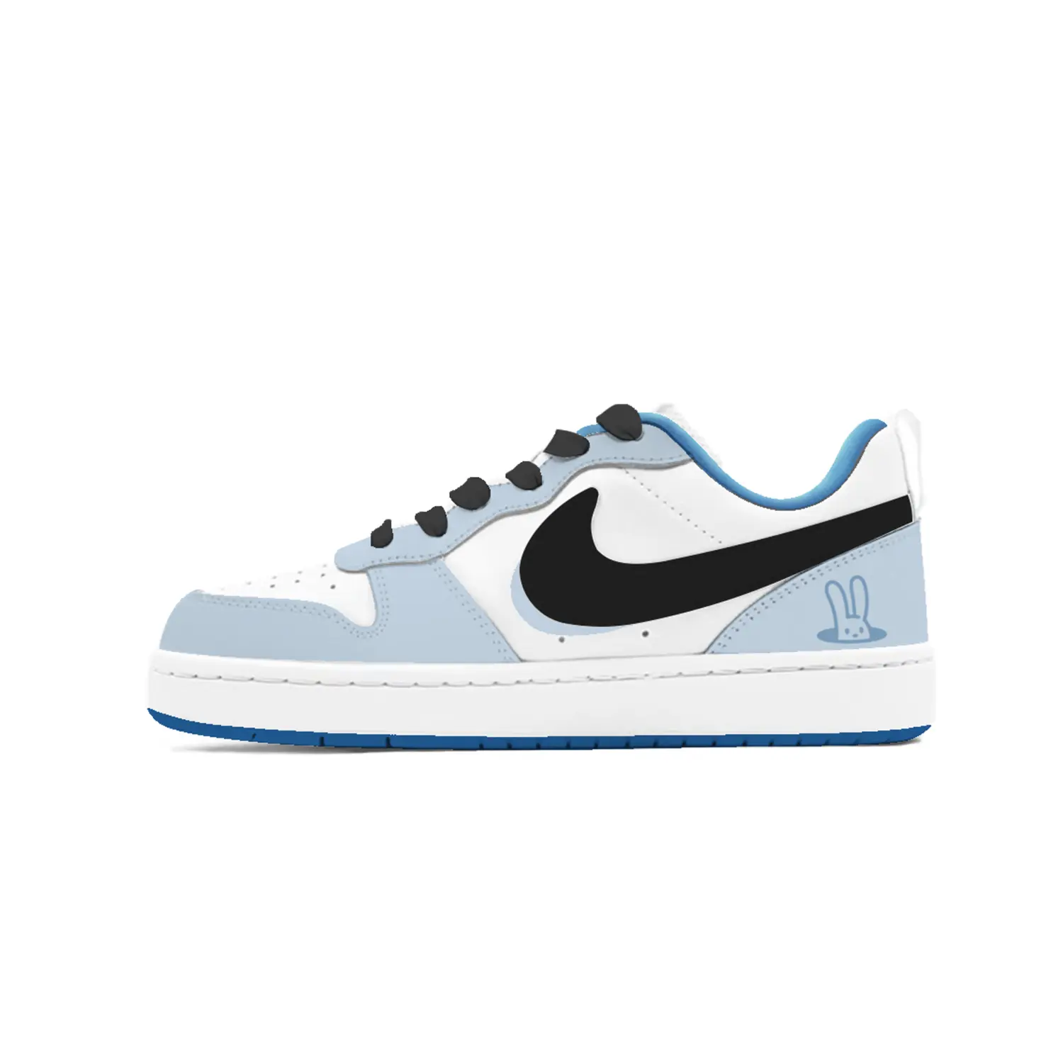 

Nike Кроссовки Court Borough Jumping Bunny с нескользящей подошвой, износостойкие, синие, для подростков