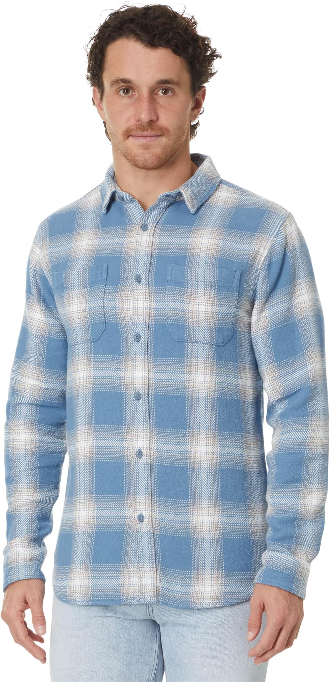

Лонгслив Quiksilver DNA Long Sleeve Flannel, цвет Coronet Blue Prnt 4