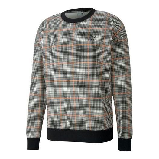 

Свитер rechack pack crew sweatshirt 'grey black white orange' Puma, серый