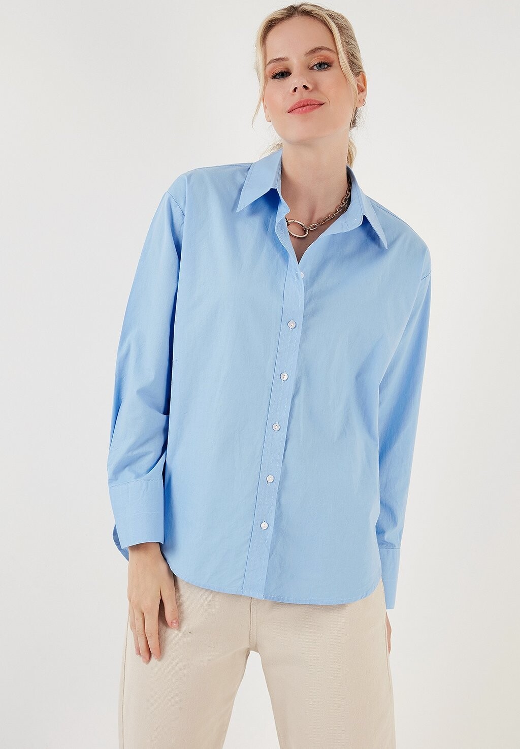 

Блузка-рубашка LOOSE FIT LELA, цвет light blue