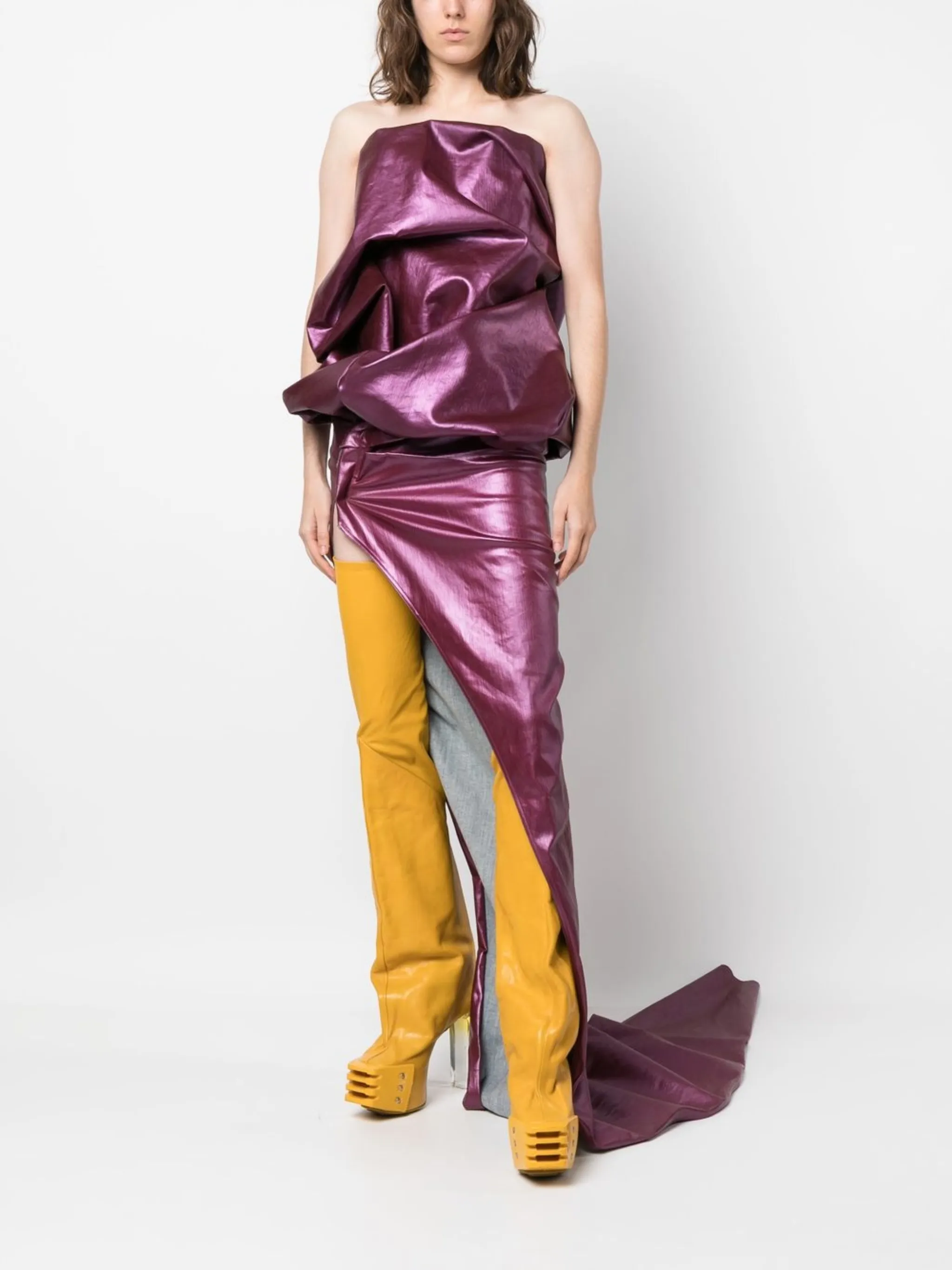 Топ-бюстье Hun без бретелей Rick Owens, розовый — фото 2
