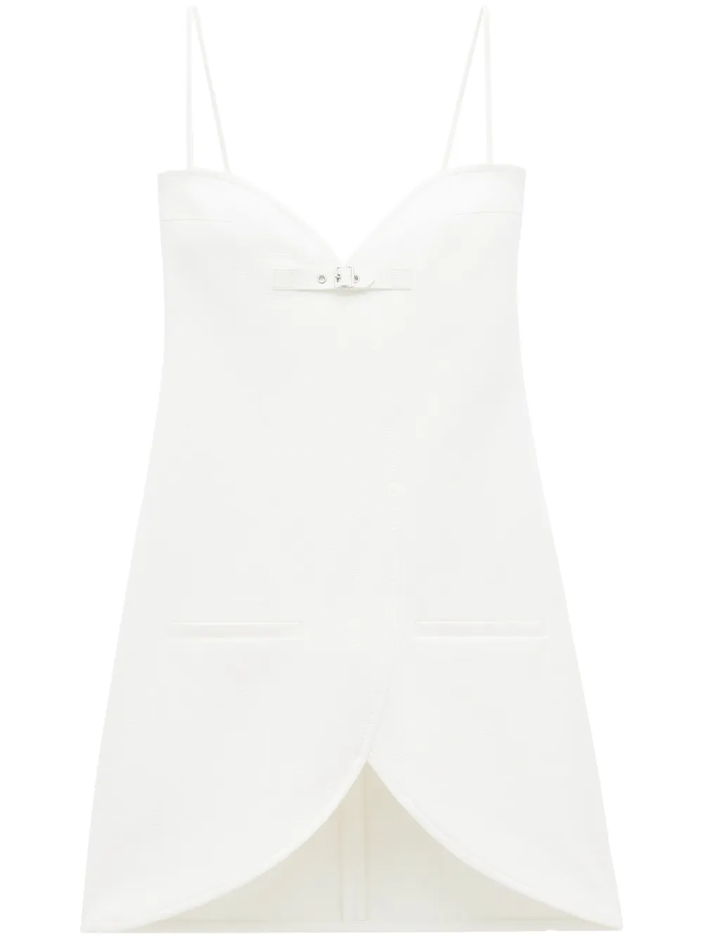 

Платье мини Ellipse с жатым эффектом Courrèges, белый