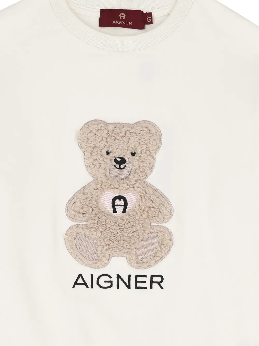 Толстовка с длинными рукавами и плюшевым мишкой Aigner Kids, белый — фото 3