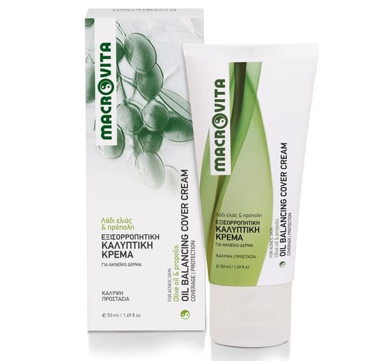 

ПОКРЫВАЮЩИЙ КРЕМ ДЛЯ ЛОКАЛЬНЫХ НЕДОСТАТКОВ КОЖИ с биооливковым маслом и прополисом (слегка окрашенный) 50мл MACROVITA