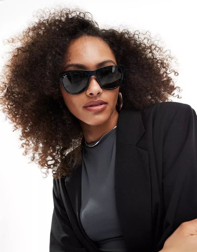 

Черные круглые солнцезащитные очки Ray-Ban