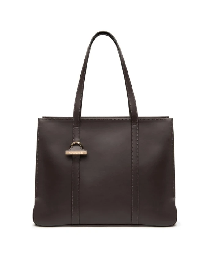 

Коричневая кожаная сумка на молнии Nerogiardini, коричневый