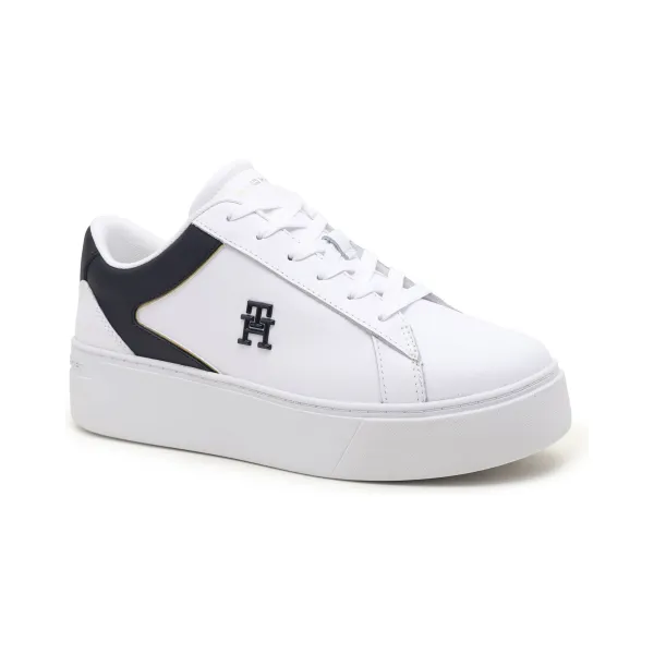

Кожаные кроссовки-лодочки на платформе Tommy Hilfiger, белый