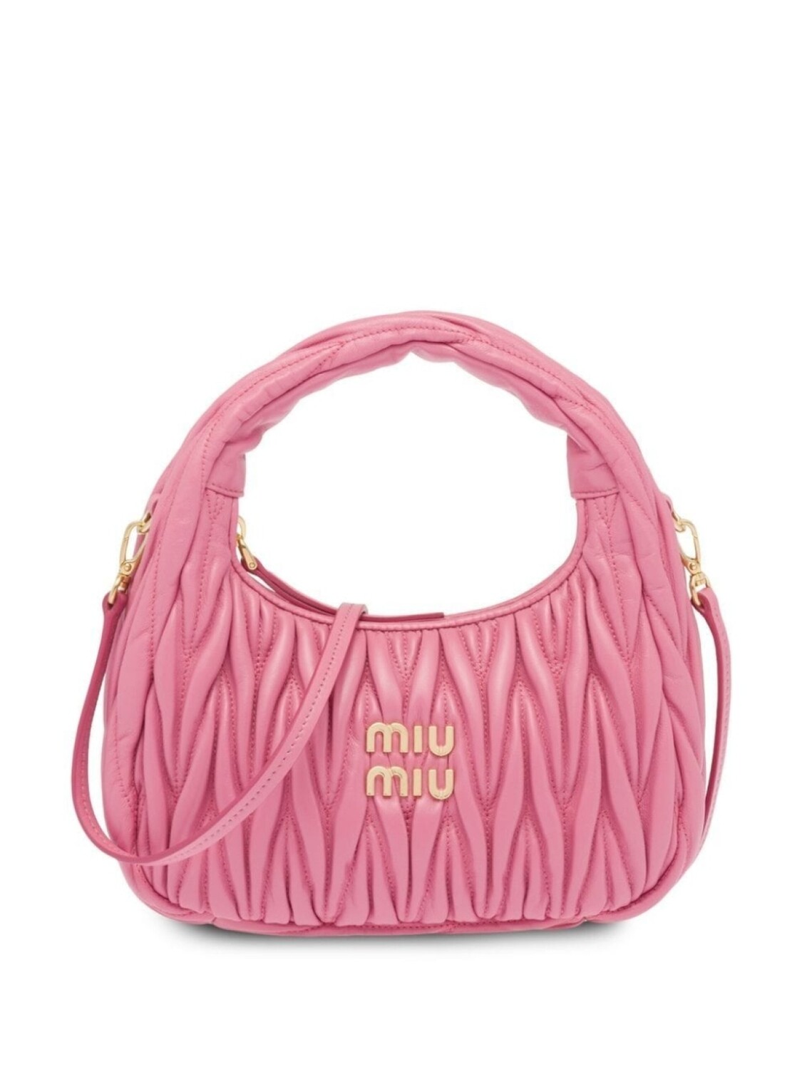 

Стеганая мини-сумка Miu Miu Wander, розовый
