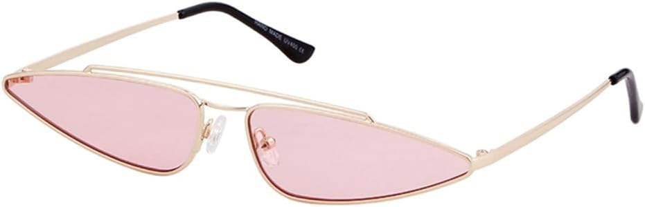 

Маленькие треугольные солнцезащитные очки в винтажном ретро-стиле с золотыми металлическими линзами, фиолетовыми и черными линзами, очки-«кошачий глаз» для женщин VFDHN, C3