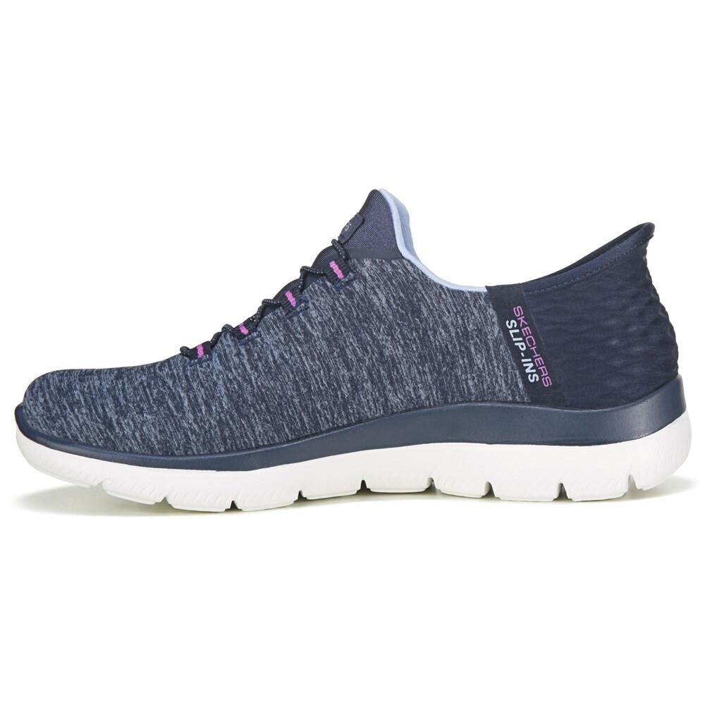 Женские слипоны Summit среднего/широкого размера Skechers, синий — фото 3