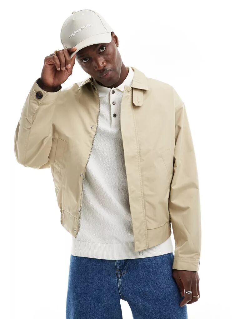 

Бежевая куртка Harrington Jack & Jones