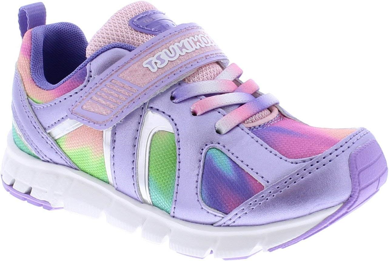 Детские кроссовки TSUKIHOSHI Rainbow Kids - с застежкой на ремешок, пригодные для стирки в машине, с широкой носочной частью и противоскользящими, немаркими подошвами, для детей 4-12 лет, мультиколор — фото 4