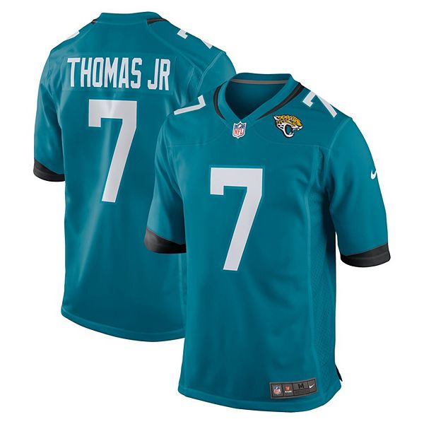 

Мужская игровая футболка brian thomas jr teal jacksonville jaguars 2024 nfl draft first round pick Nike