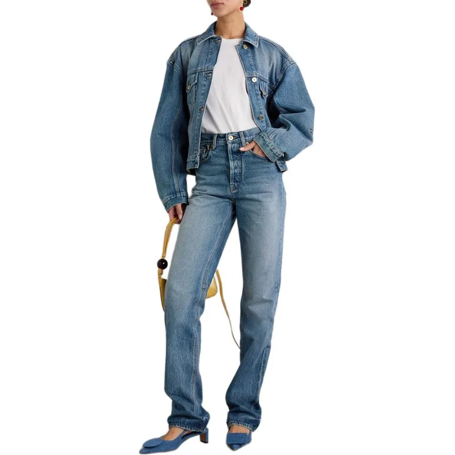 Джинсы женские blue moderate straight fit Jacquemus — фото 2