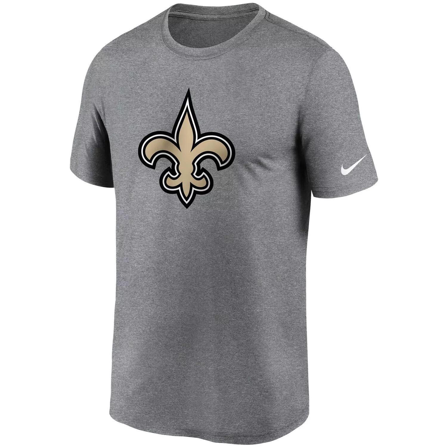 Мужская темно-серая футболка с логотипом New Orleans Saints Essential Legend Performance Nike — фото 2