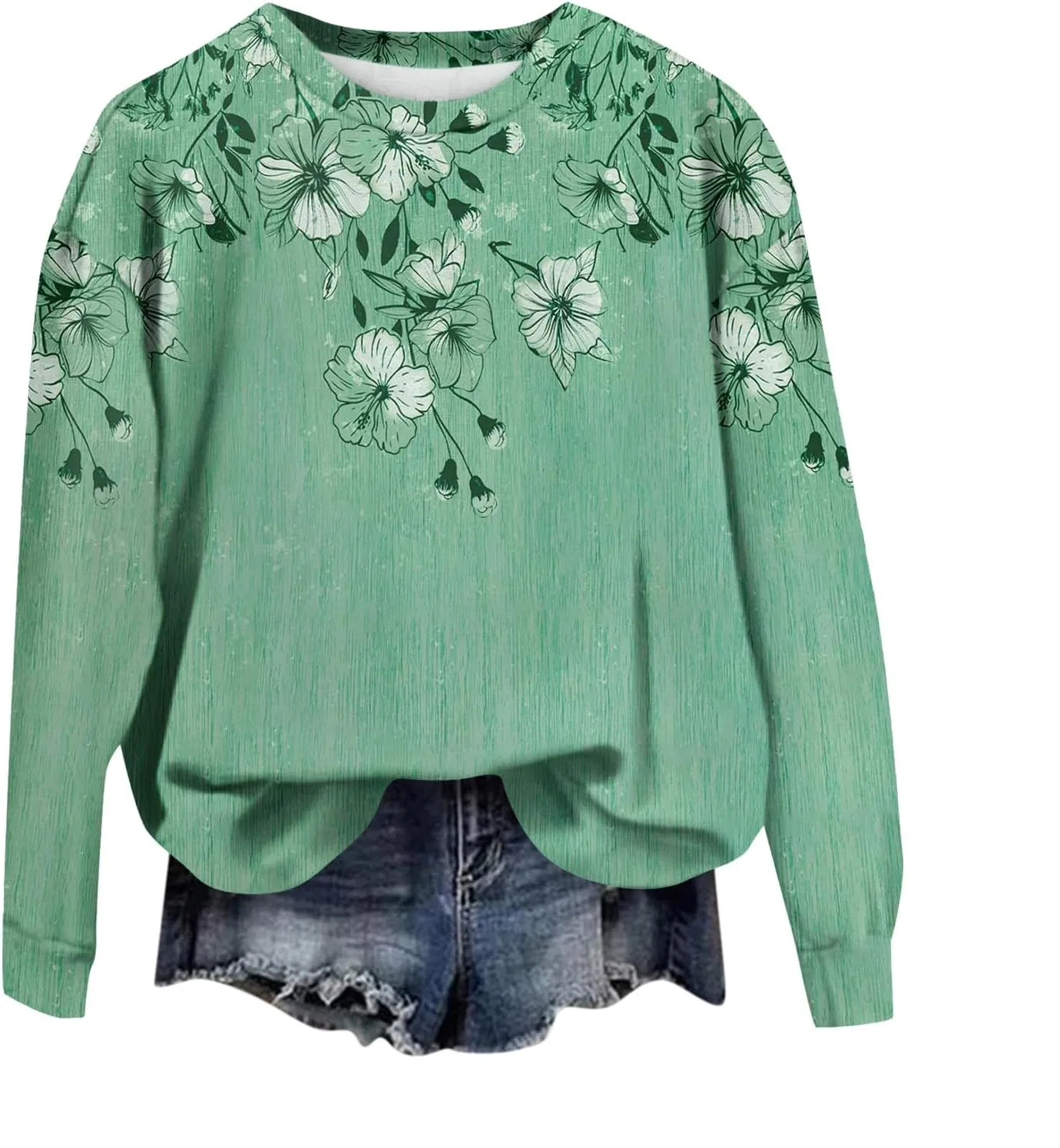 Свитшот женский оверсайз, Generic, 2-light Green