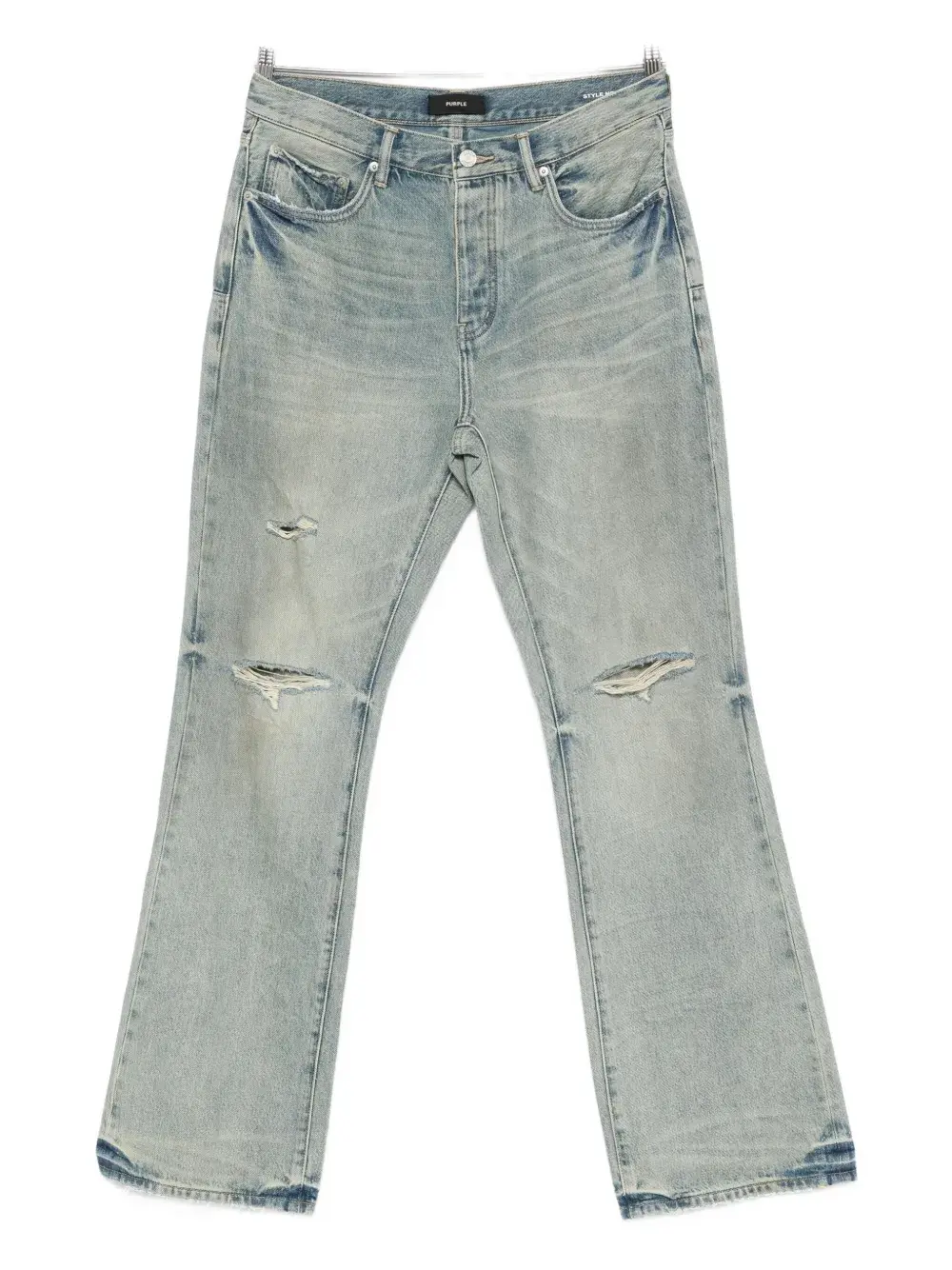 

Джинсы-клёш P026 с эффектом потертостей Purple Brand, синий