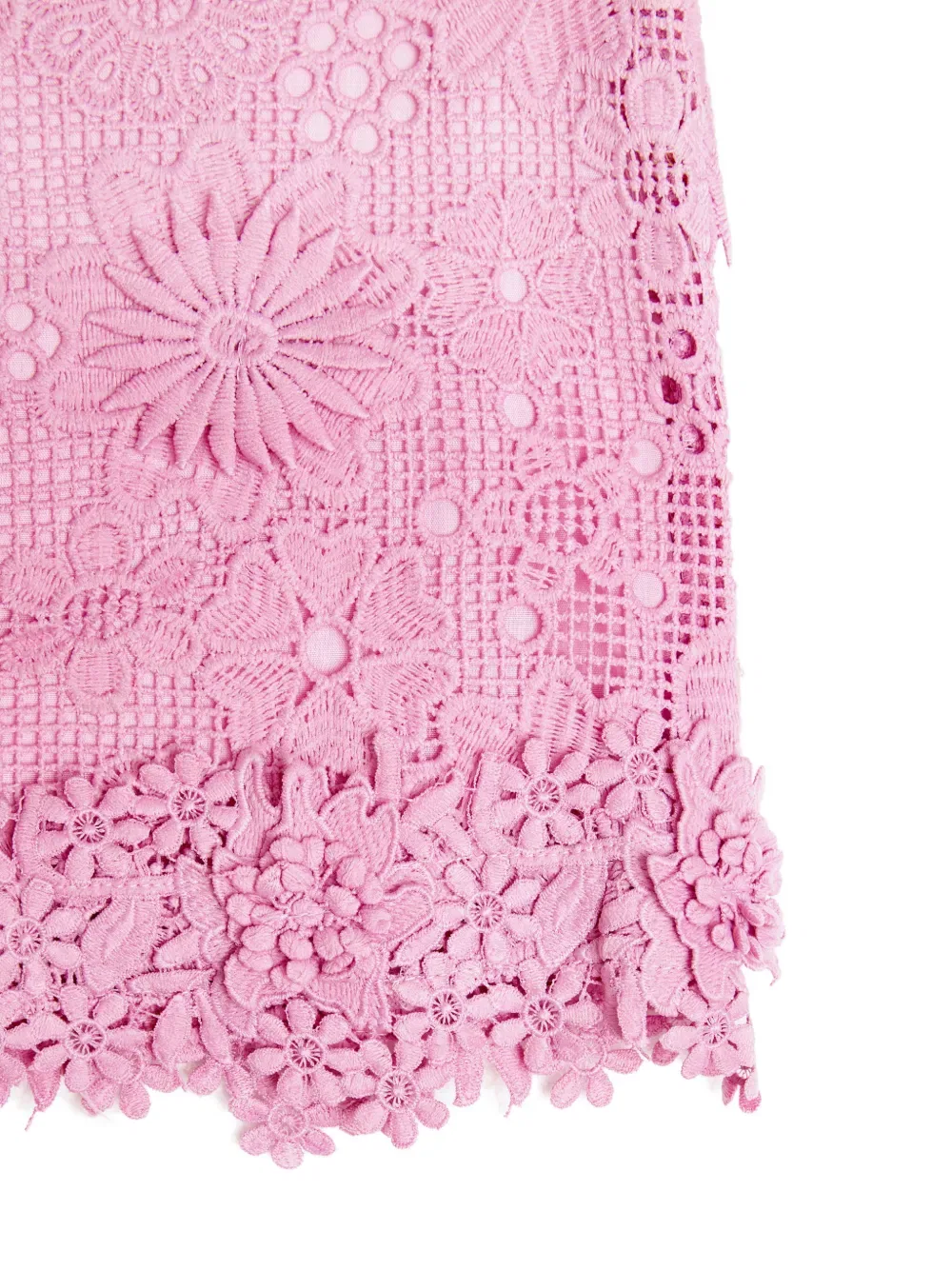 Топ с цветочным кружевом Bcbg Kids, розовый — фото 3