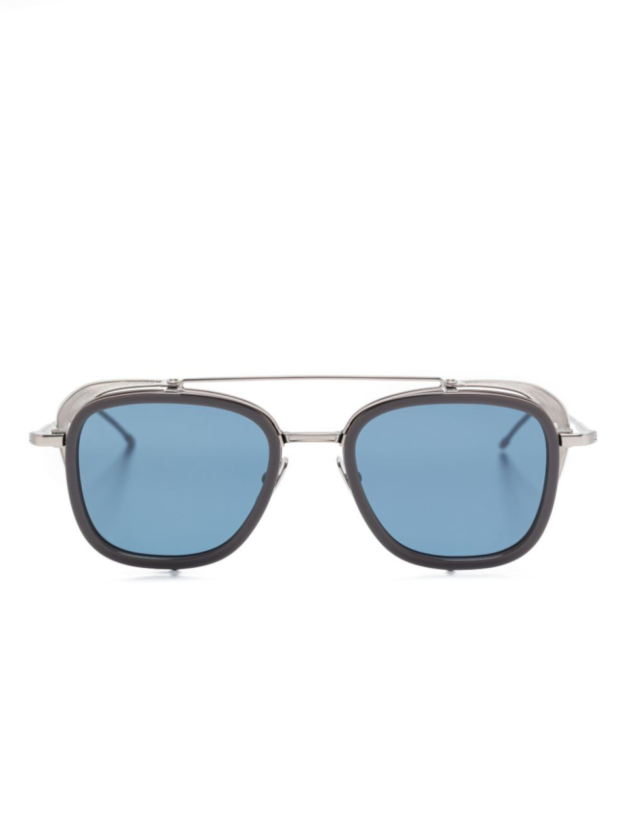 

Солнцезащитные очки со вставками сбоку Thom Browne Eyewear, серый