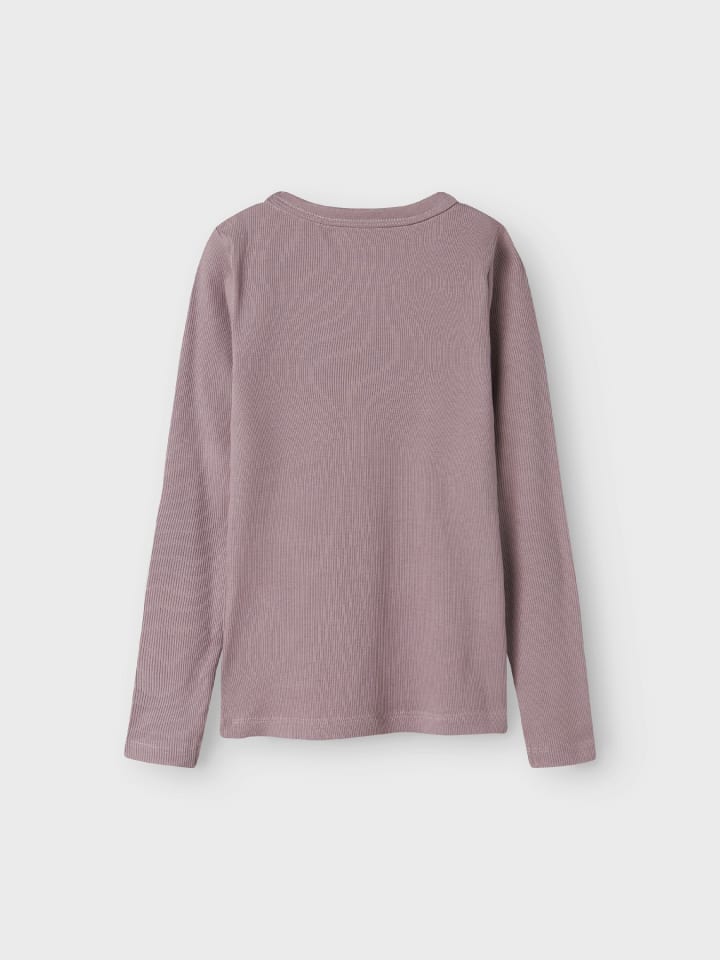 Футболка name it Langarmshirt NKFNAKAL LS TOP, цвет elderberry — фото 2