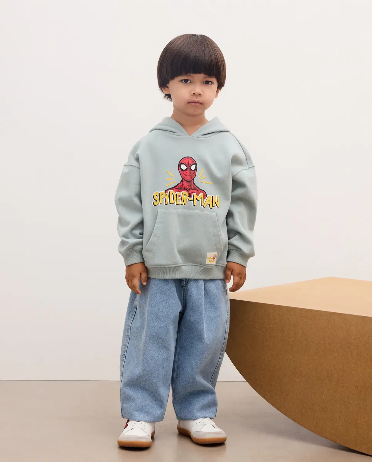 Детская худи с капюшоном с принтом Spiderman Kids El Corte Inglés, Verde